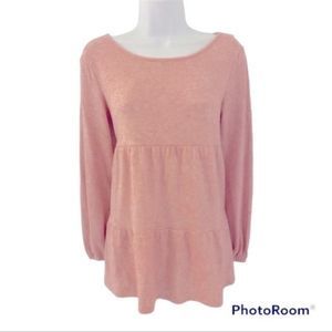 Lauren Conrad Super Soft Pink Tiered Tunic.